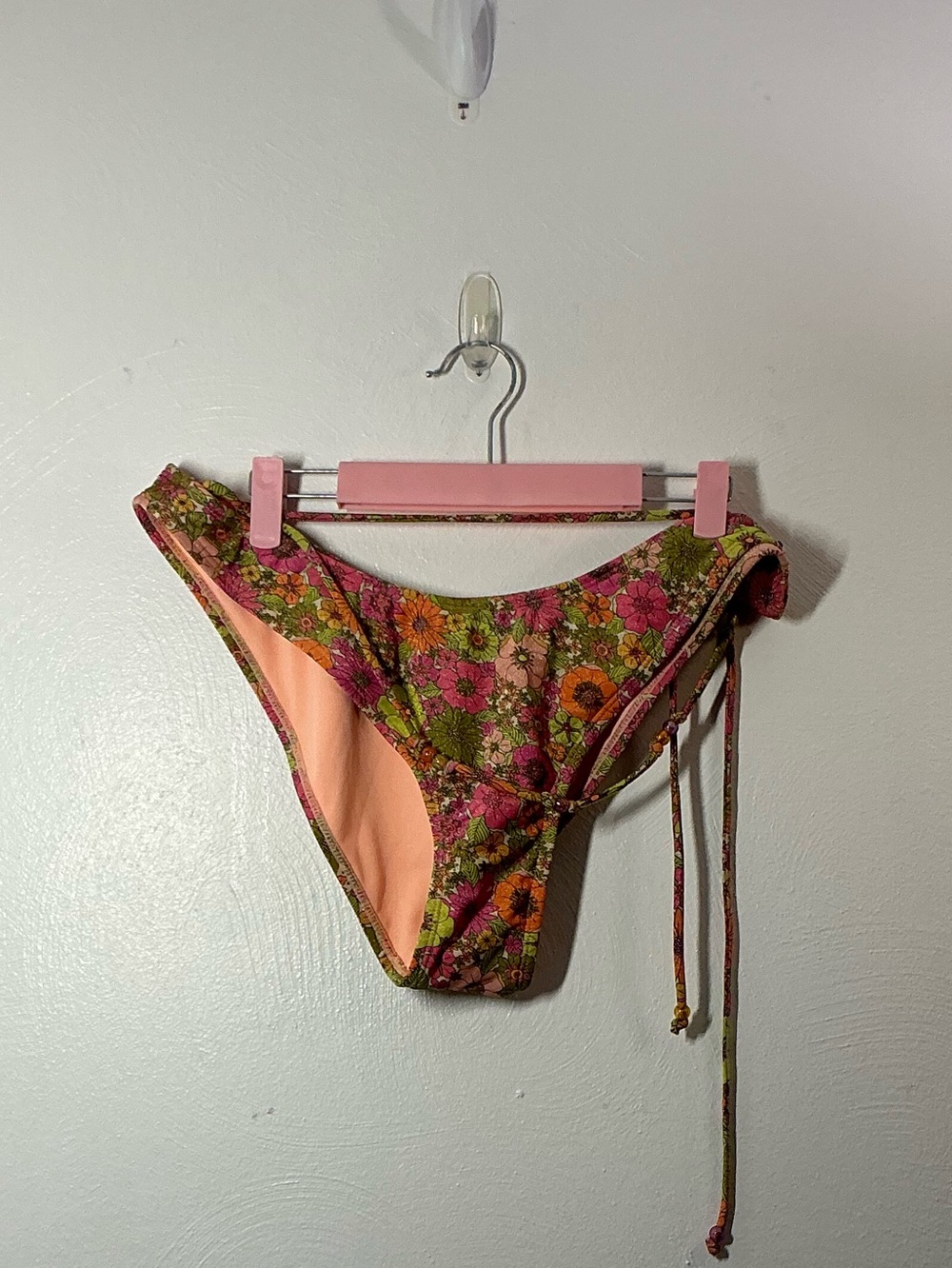 Wild Fable Floral Low Rise High Cut Extra Cheeky Bikini Swim Bottoms Size XL